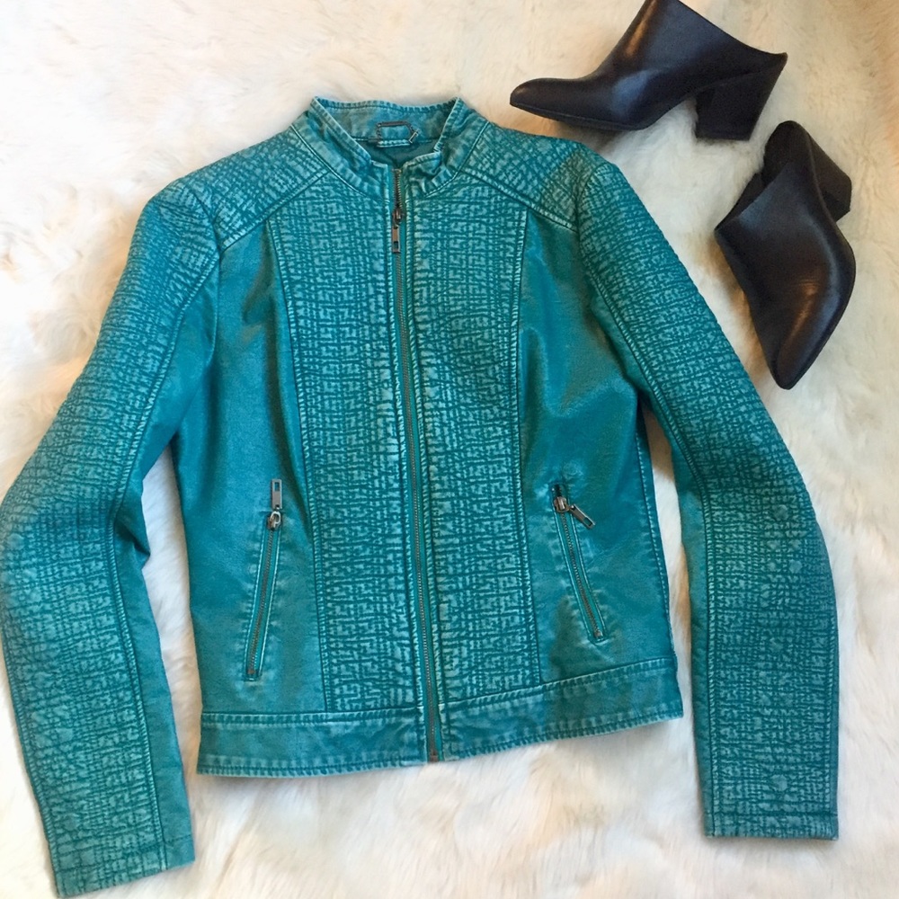 LA Coalition Faux Leather Jacket Size S